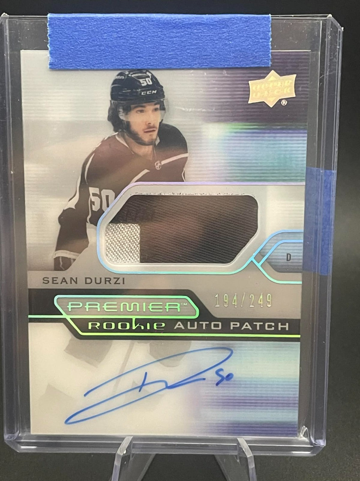 2021-22 UD PREMIER ACETATE ROOKIE PATCH AUTO SEAN DURZI /249