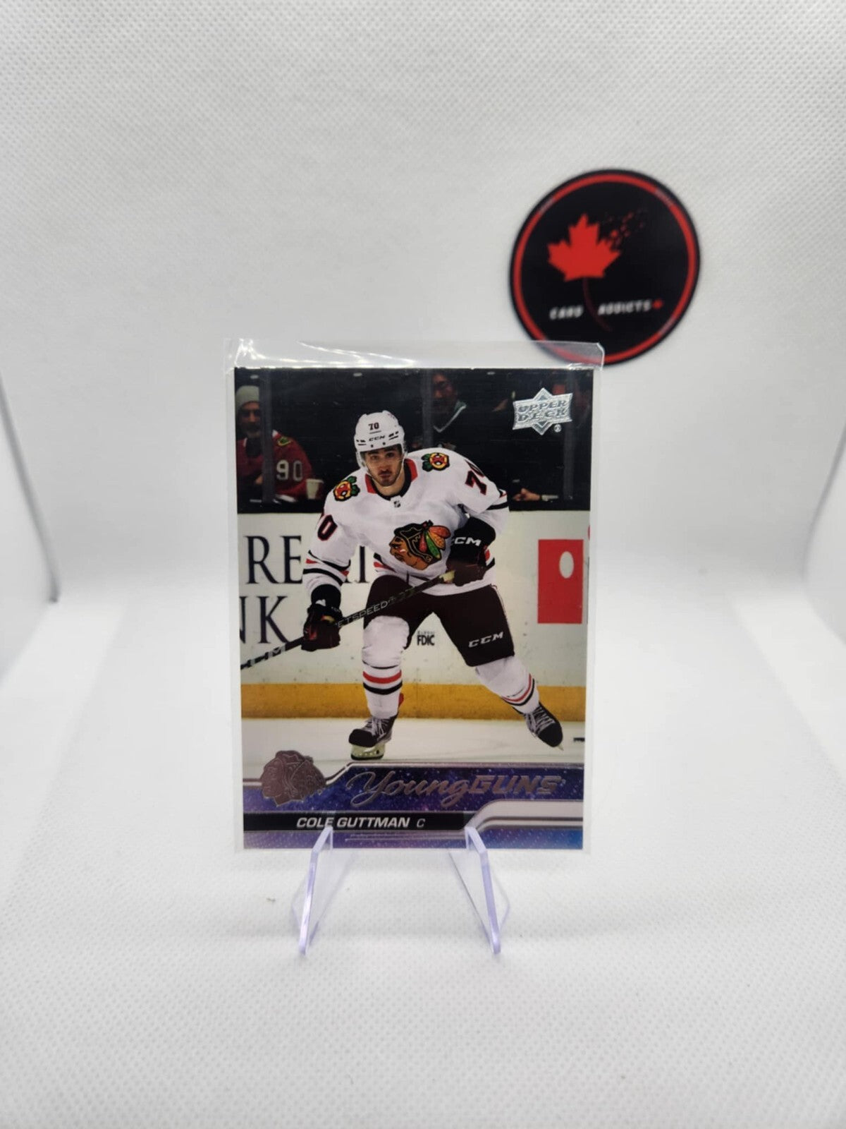 23-24 UD Series 1 Young Guns 216 Cole Guttman Rookie Chicago Blackhawks