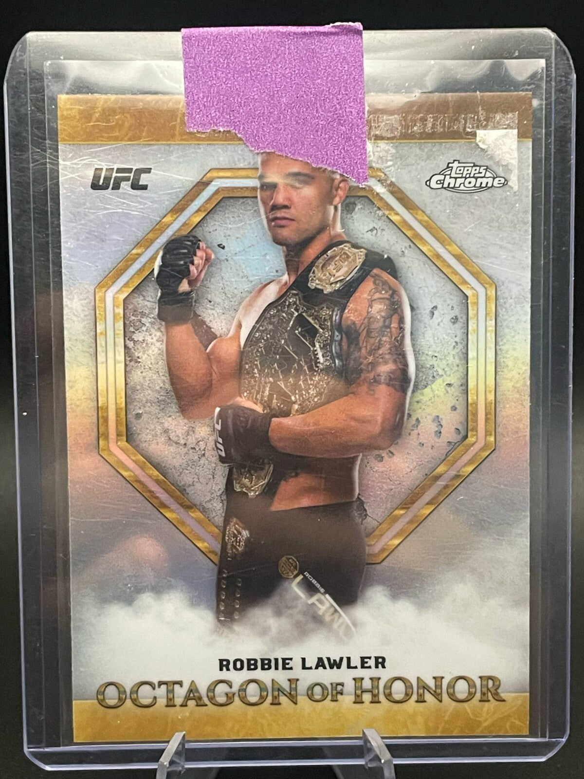 2019 TOPPS CHROME UFC OCTAGON OF HONOR ROBBIE LAWLER #OH-RL REFRACTOR