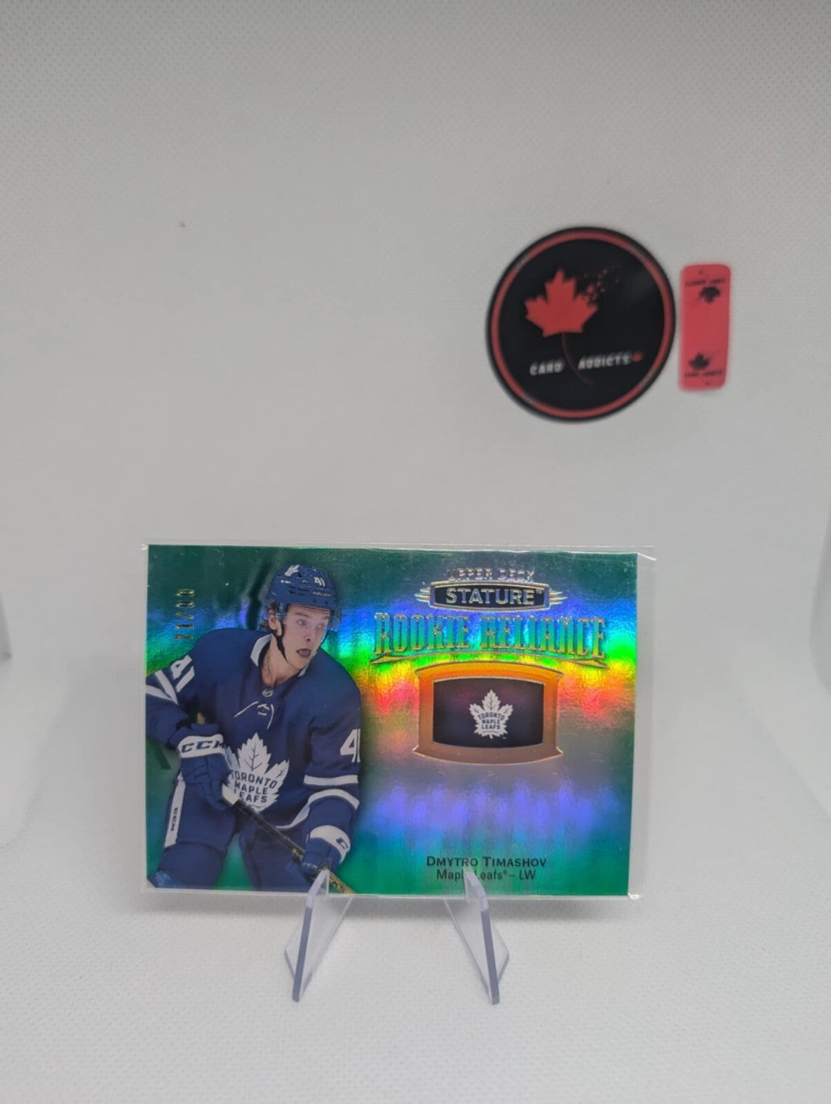 2019-20 Upper Deck Stature Rookie Reliance Green /99 Dmytro Timashov #RR-34 RC