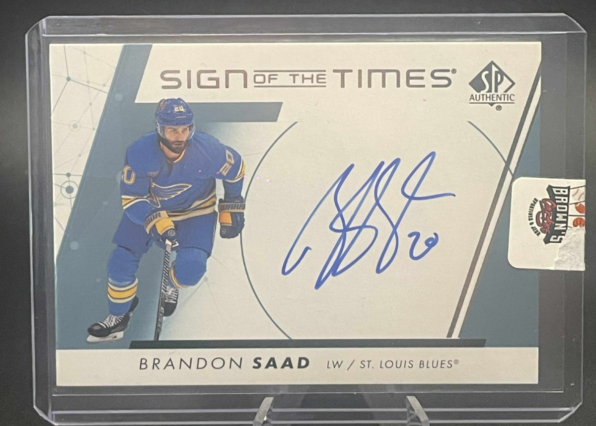 2024-25 SP AUTHENTIC SIGN OF THE TIMES AUTO BRANDON SAAD St Louis Blues