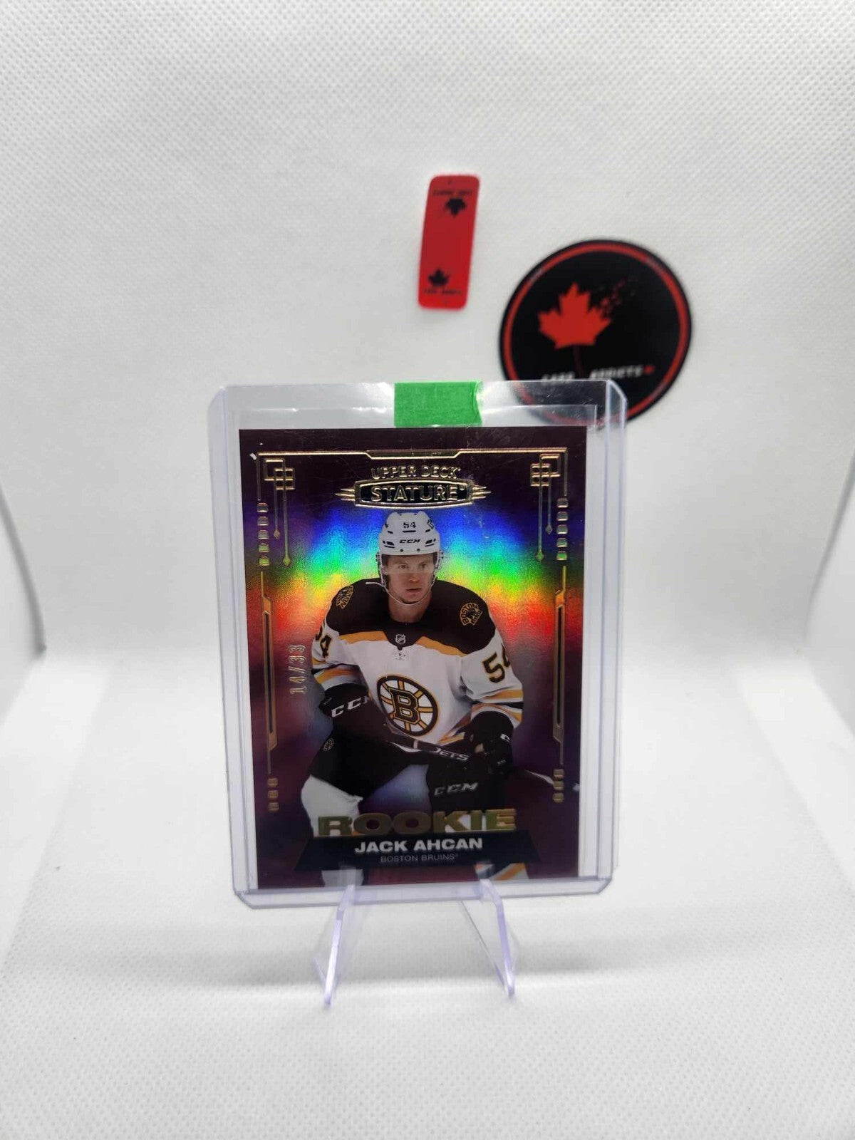 2021-22 Stature Jack Ahcan /33 Rookie Red Variant #133 Boston Bruins
