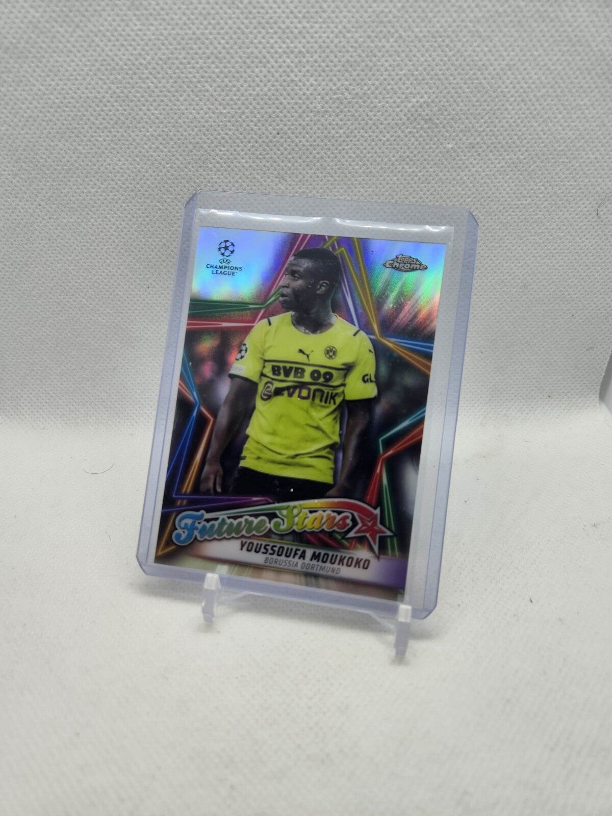 Youssoufa Moukoko Future Stars 2022 Topps Chrome UEFA Chamiopns League #FS-4