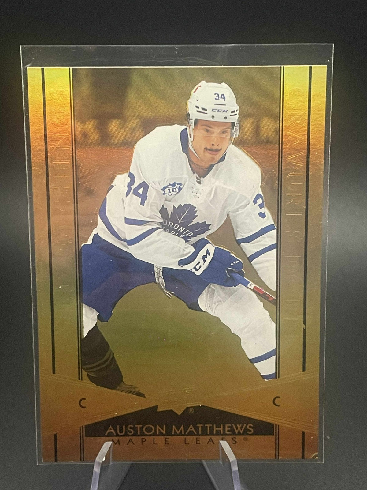 21/22 Tim Hortons - AUSTON MATTHEWS GOLD ETCHINGS #G-4 Toronto Maple Leafs