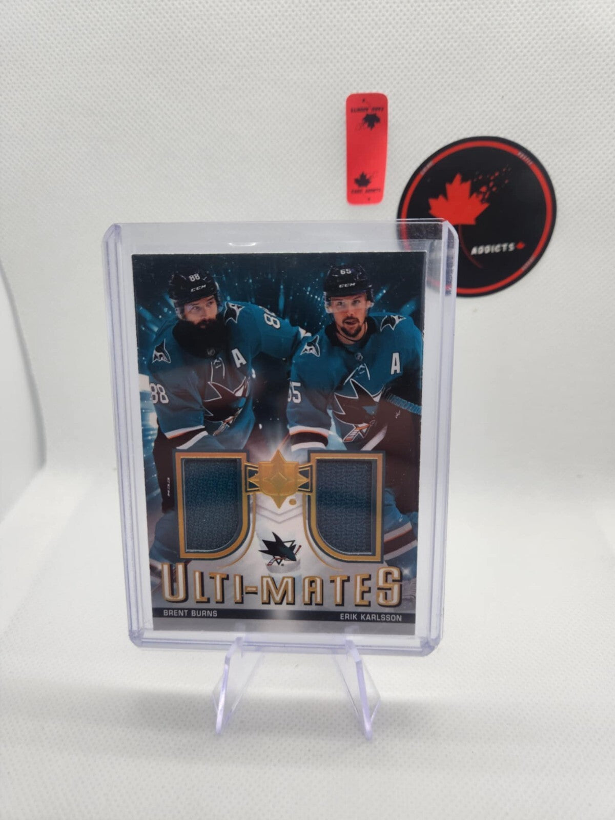 Brent Burns & Erik Karlsson 2021-22 Ultimate Collection Ulti-Mates UTM-BK Sharks