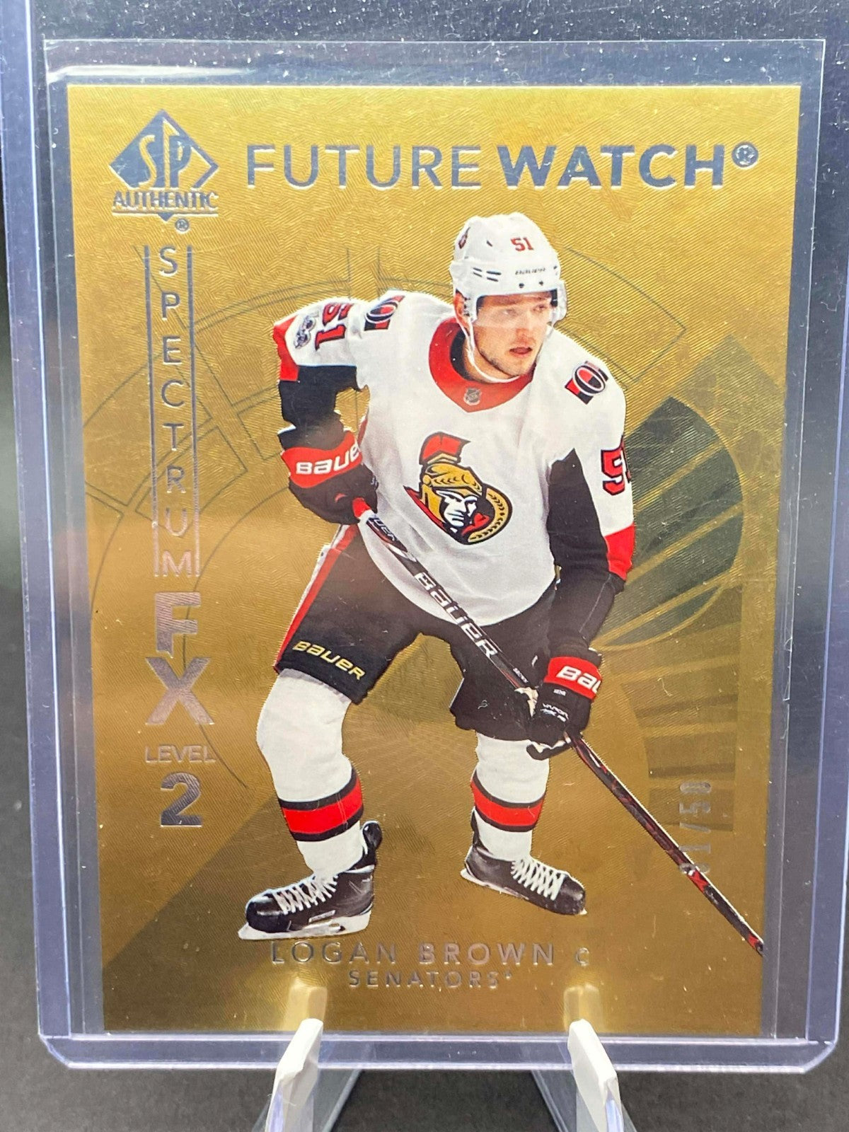 2017 SP Authentic Spectrum FX Bounty Gold /50 Logan Brown #S-74 Rookie RC