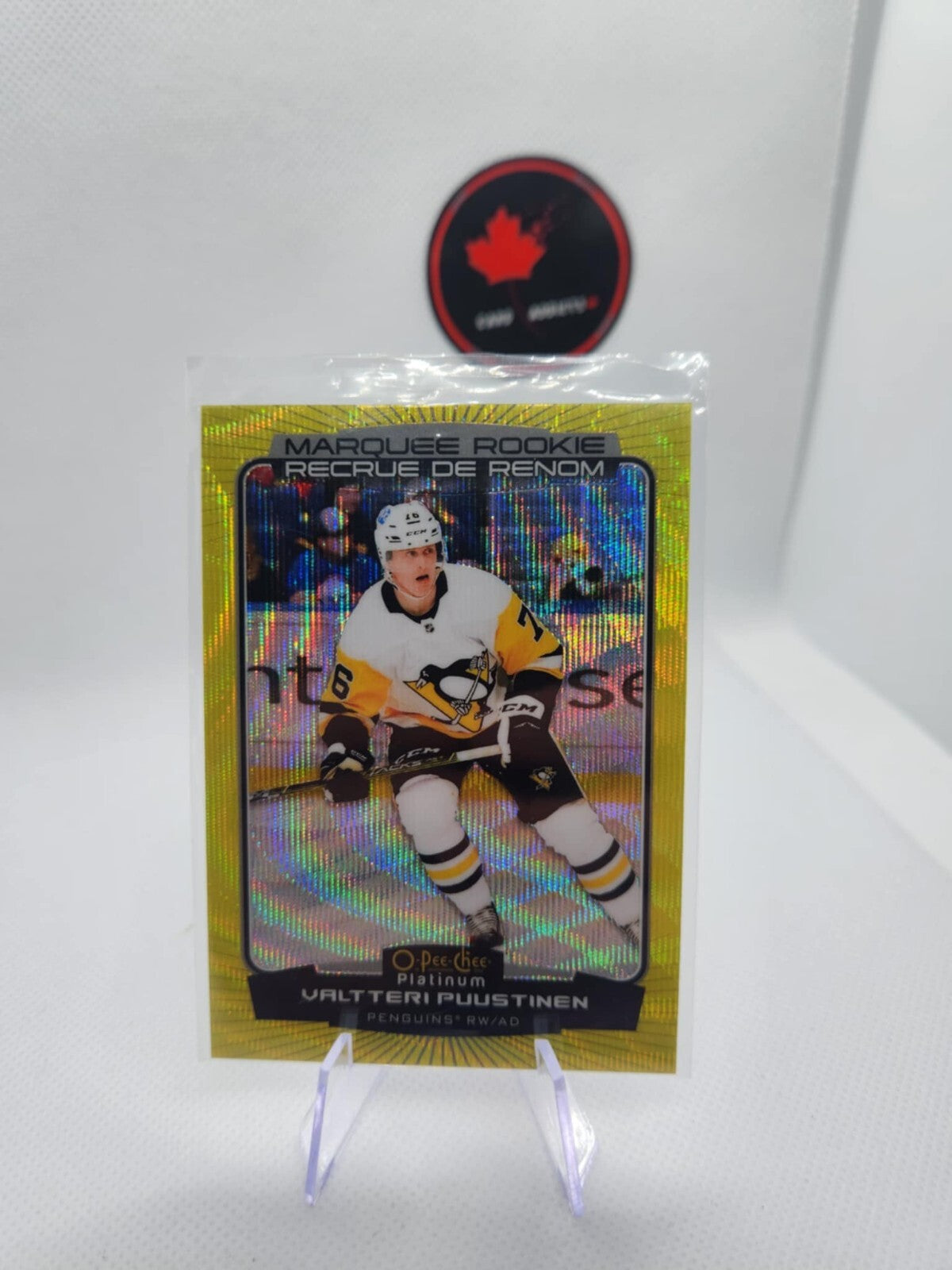 2022-23 O-Pee-Chee OPC Platinum Hockey Neon Yellow Valtteri Puustinen