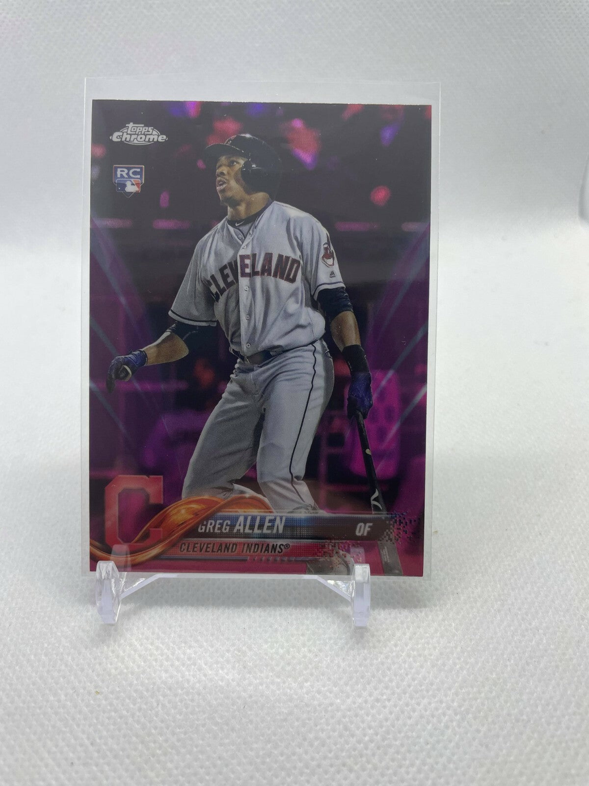 GREG ALLEN - 2018 TOPPS CHROME PINK REFRACTOR RC