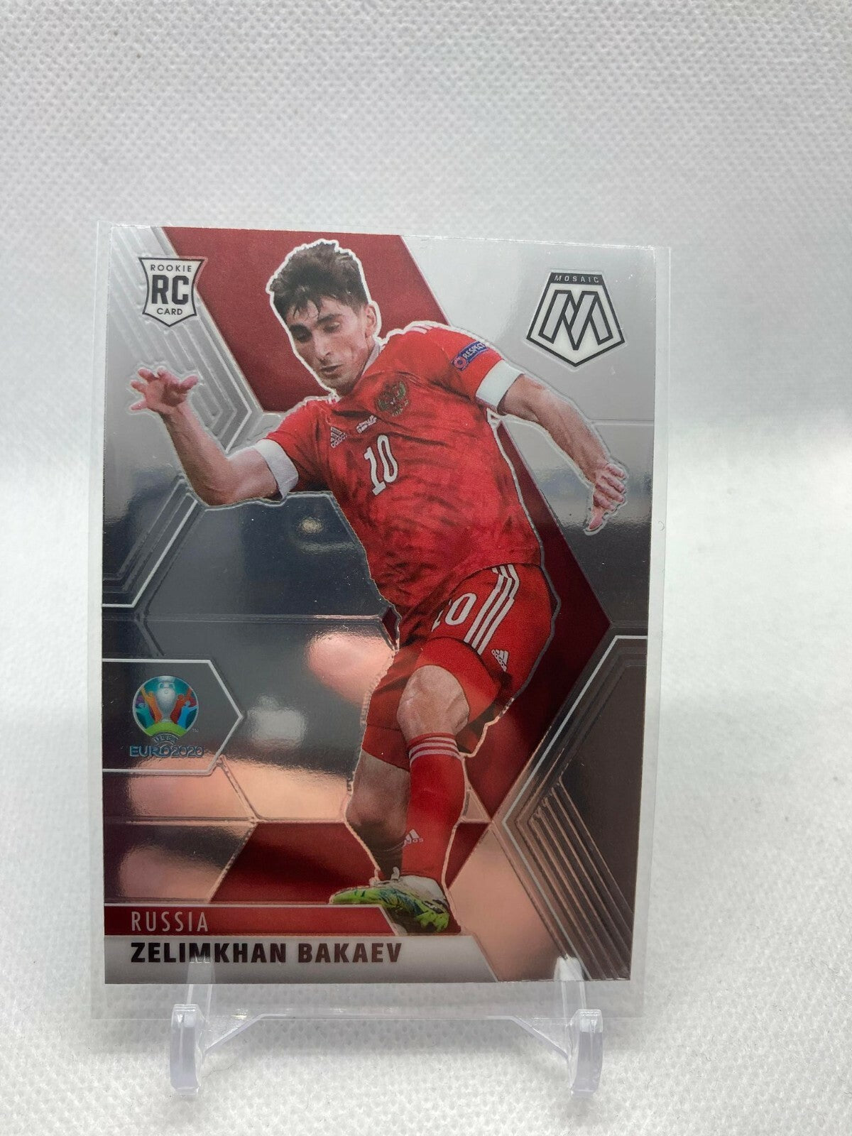 2020-21 Mosaic UEFA Euro- Silver Prizm- #71- Zelimkhan Bakaev RC
