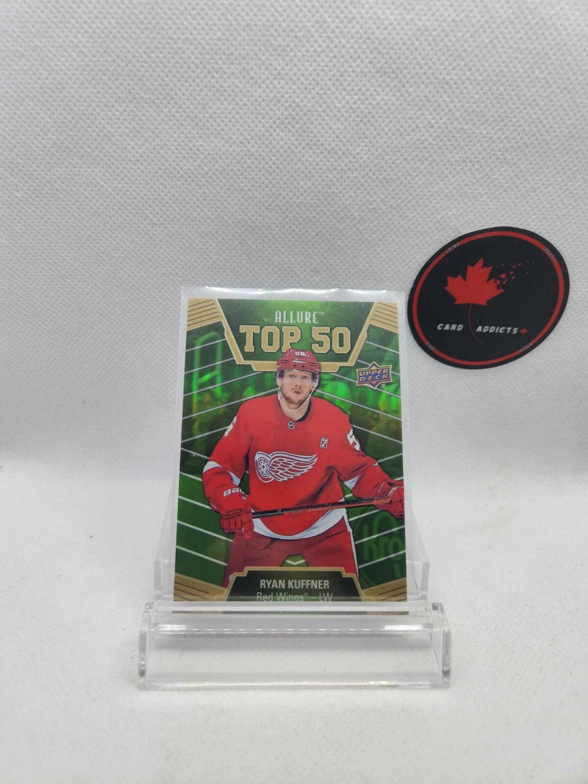 2019-20 Upper Deck Allure Top 50 Green Ryan Kuffner /50 Detroit Red Wings