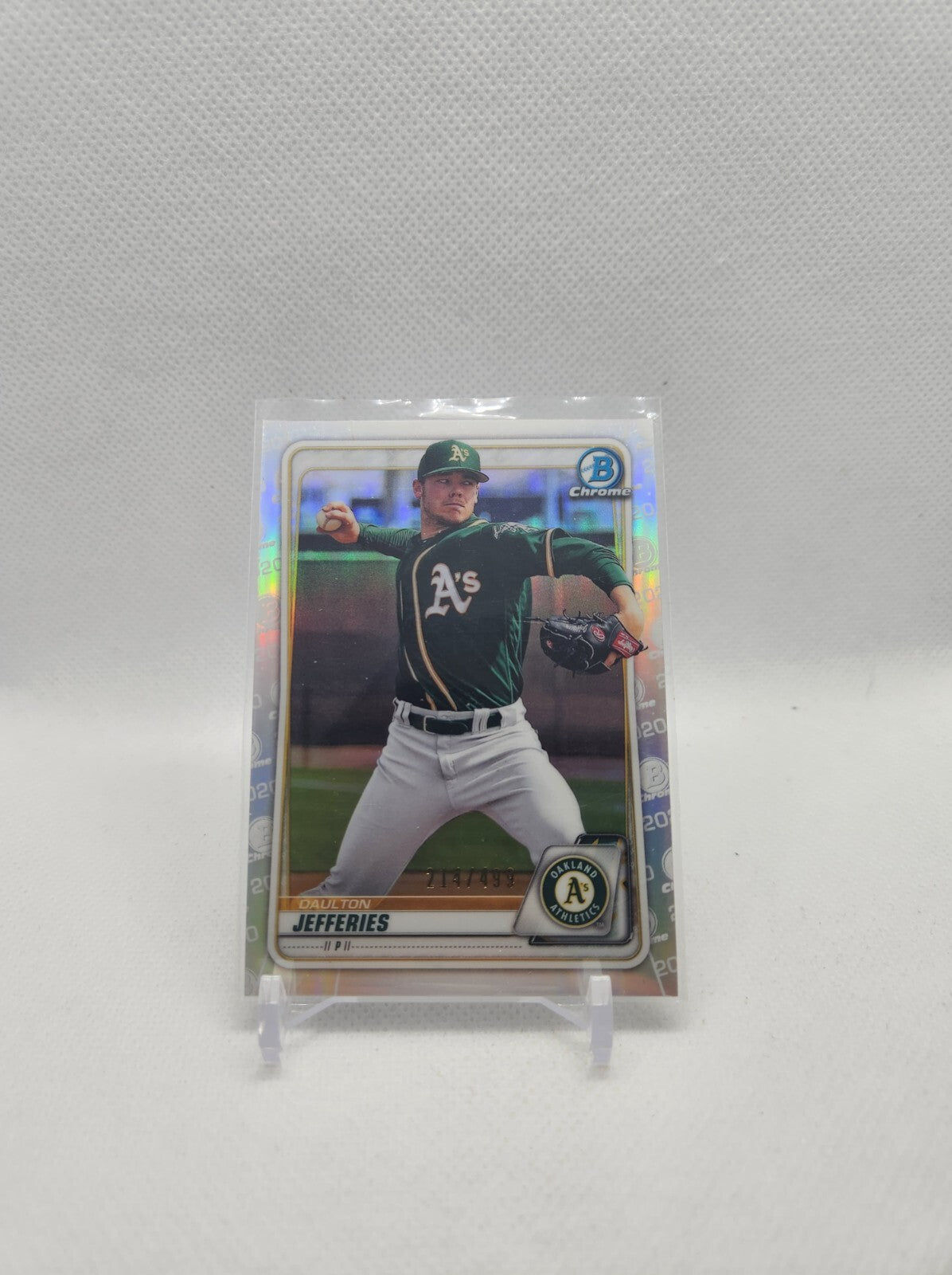 2020 Bowman Chrome Prospects Daulton Jefferies #BCP-153 RAINBOW /499