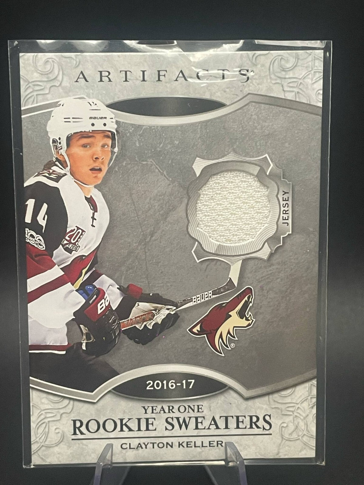 CLAYTON KELLER 2016 ROOKIE SWEATERS Artifacts #RSCK Arizona Coyotes