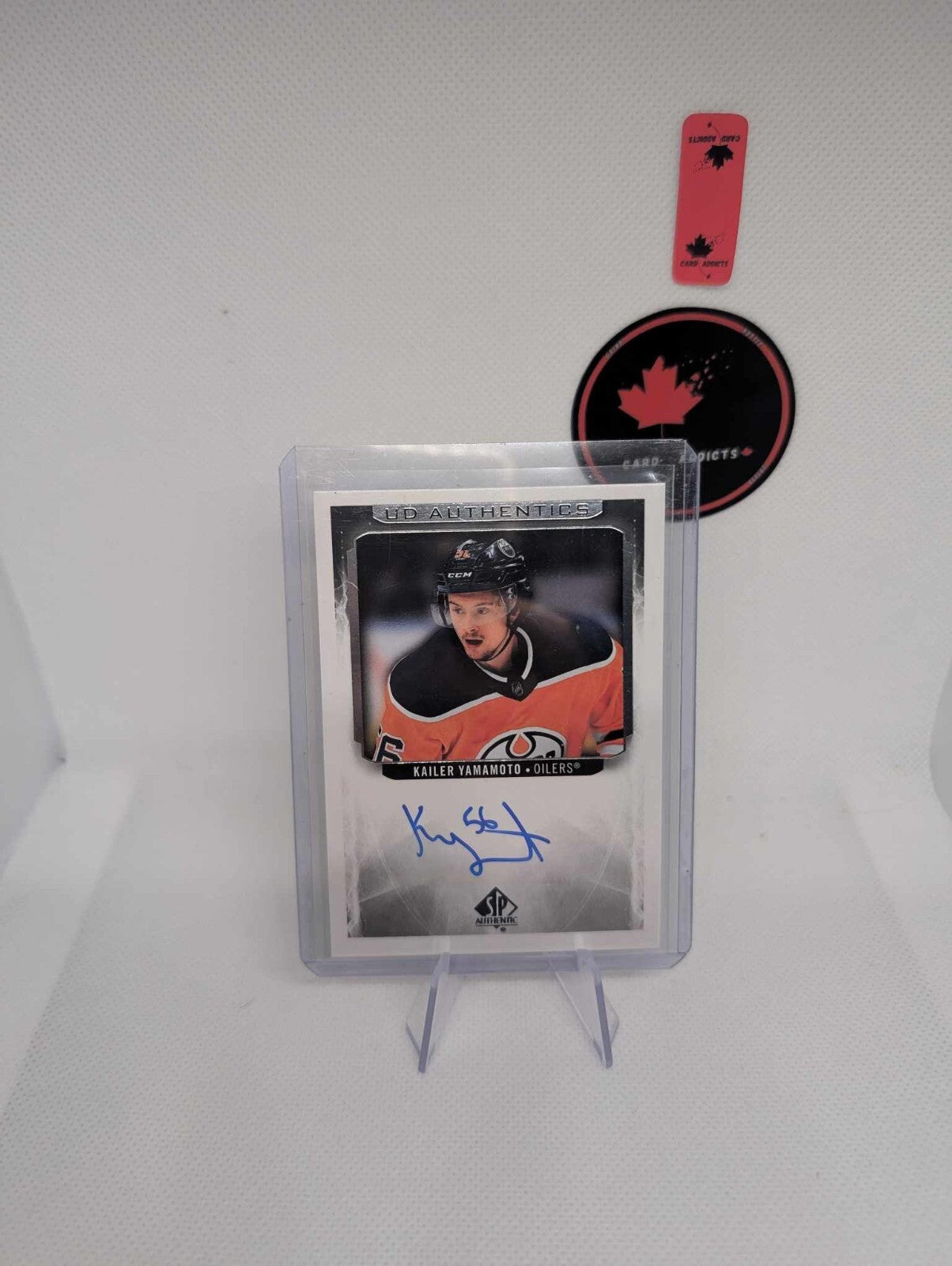 2020-21 UD SP Authentic UD Authentics AUTO Kailer Yamamoto #UDA-KY Oilers