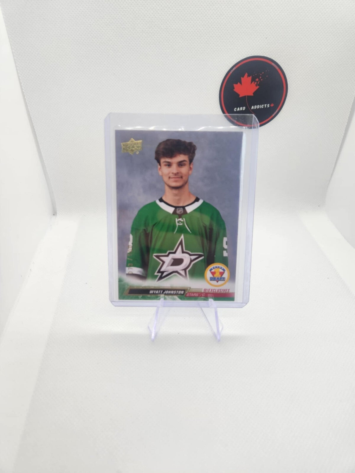 Wyatt Johnston 2022-23 Upper Deck UD Exclusives /100 #747 Dallas Stars Rookie