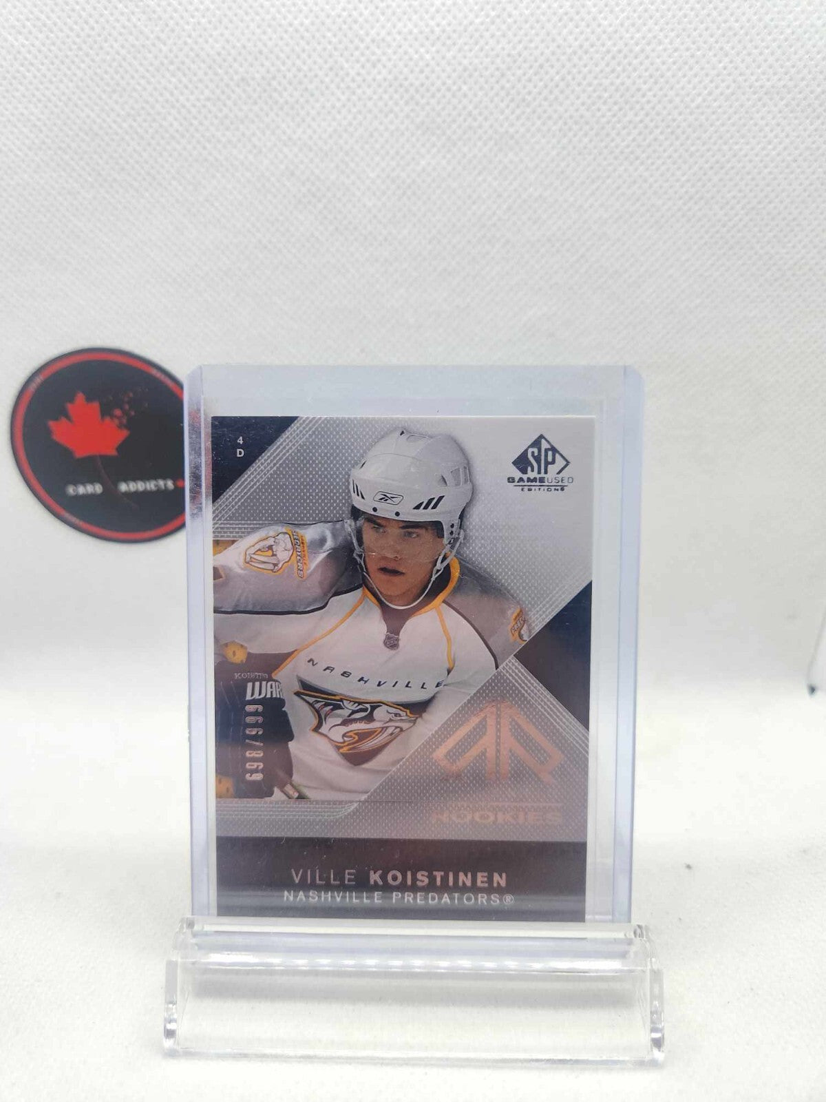 SP GAME USED EDITION VILLE KOISTINEN AUTHENTIC ROOKIES ROOKIE CARD
