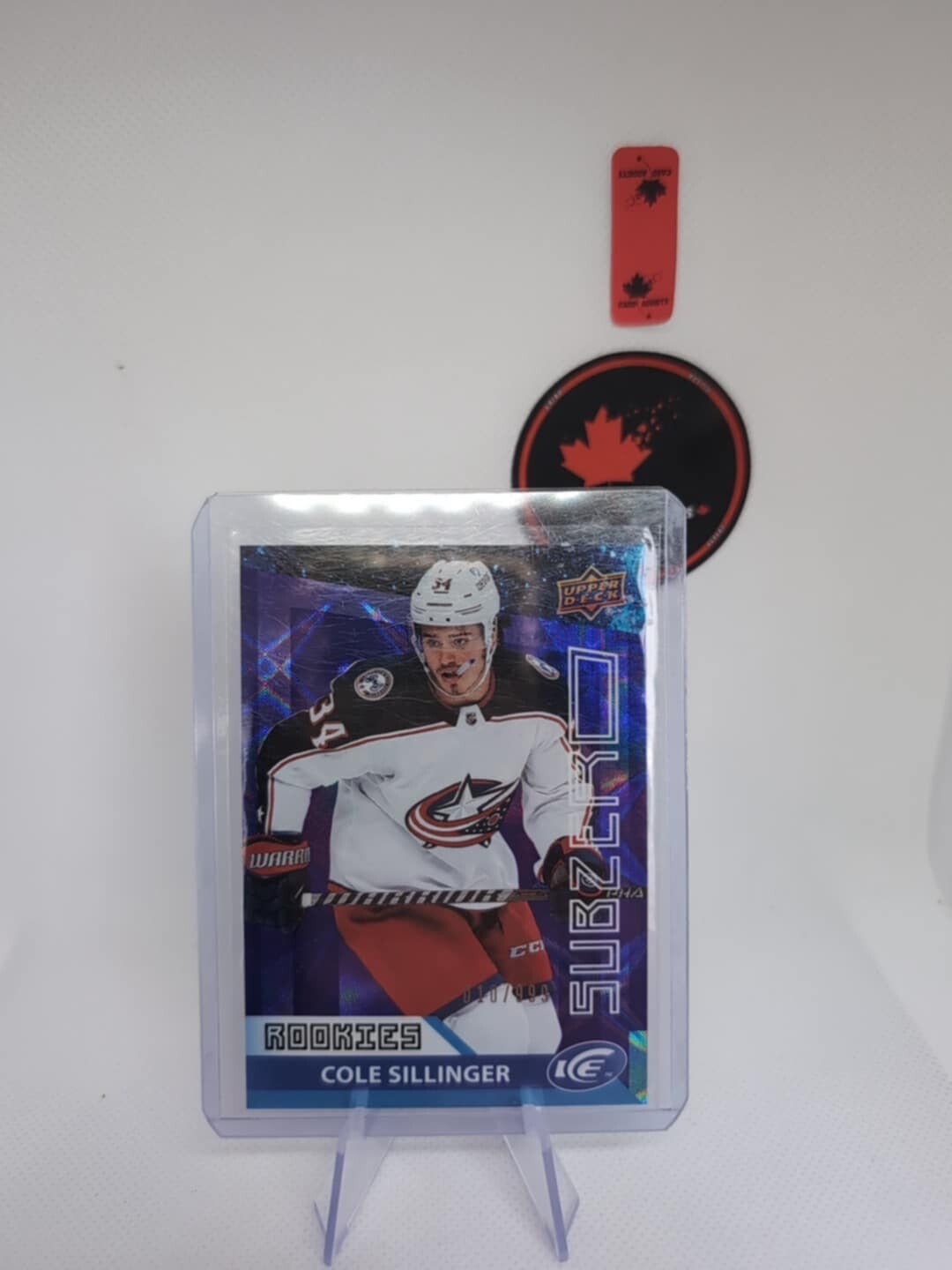 21-22 UD - Ice - Sub Zero Rookies SZ-26 Cole Sillinger /999 Columbus