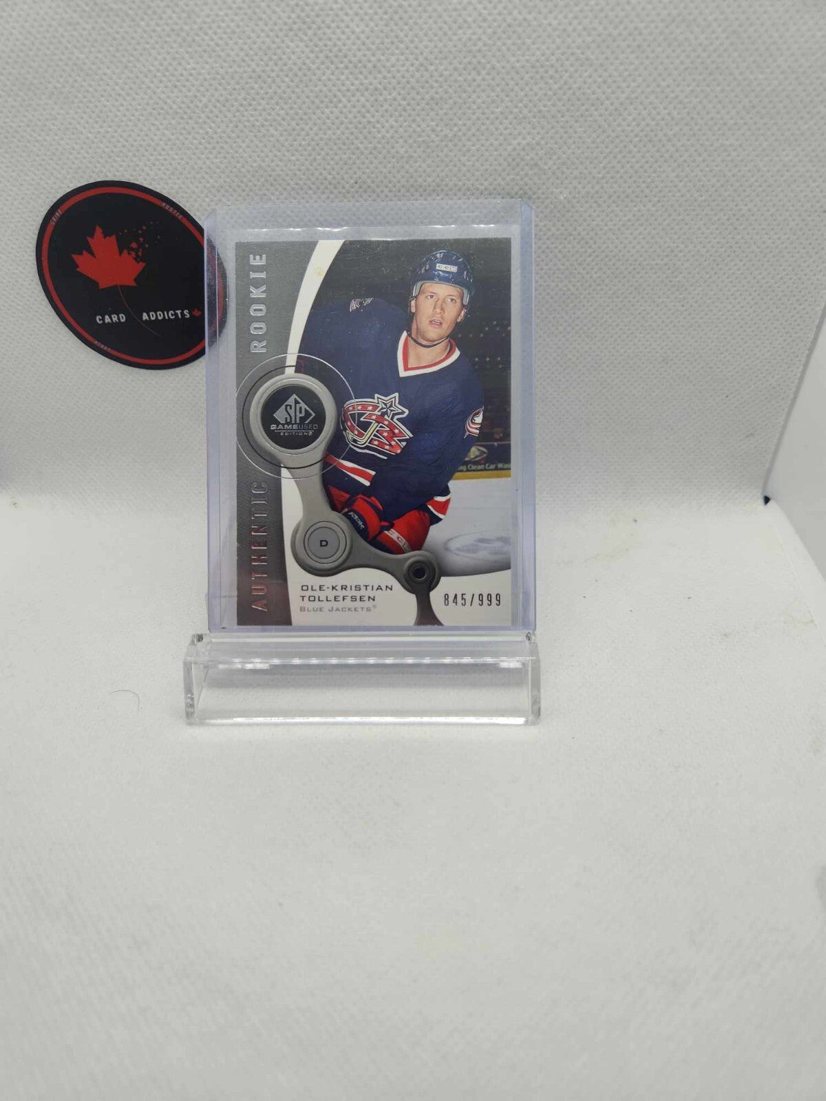 2005-06 SP GAME USED AUTHENTIC ROOKIE OLE-KRISTIAN TOLLEFSEN /999 #205
