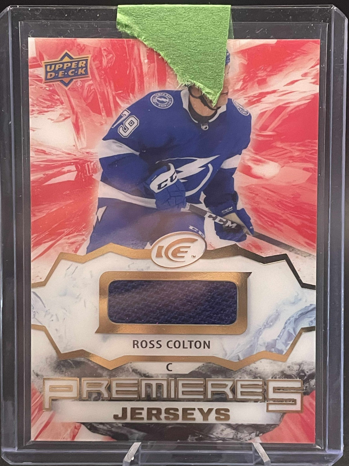 2021-22 Upper Deck Ice Premieres Jersey Ross Colton Tampa Bay Lightning #IPA-RC
