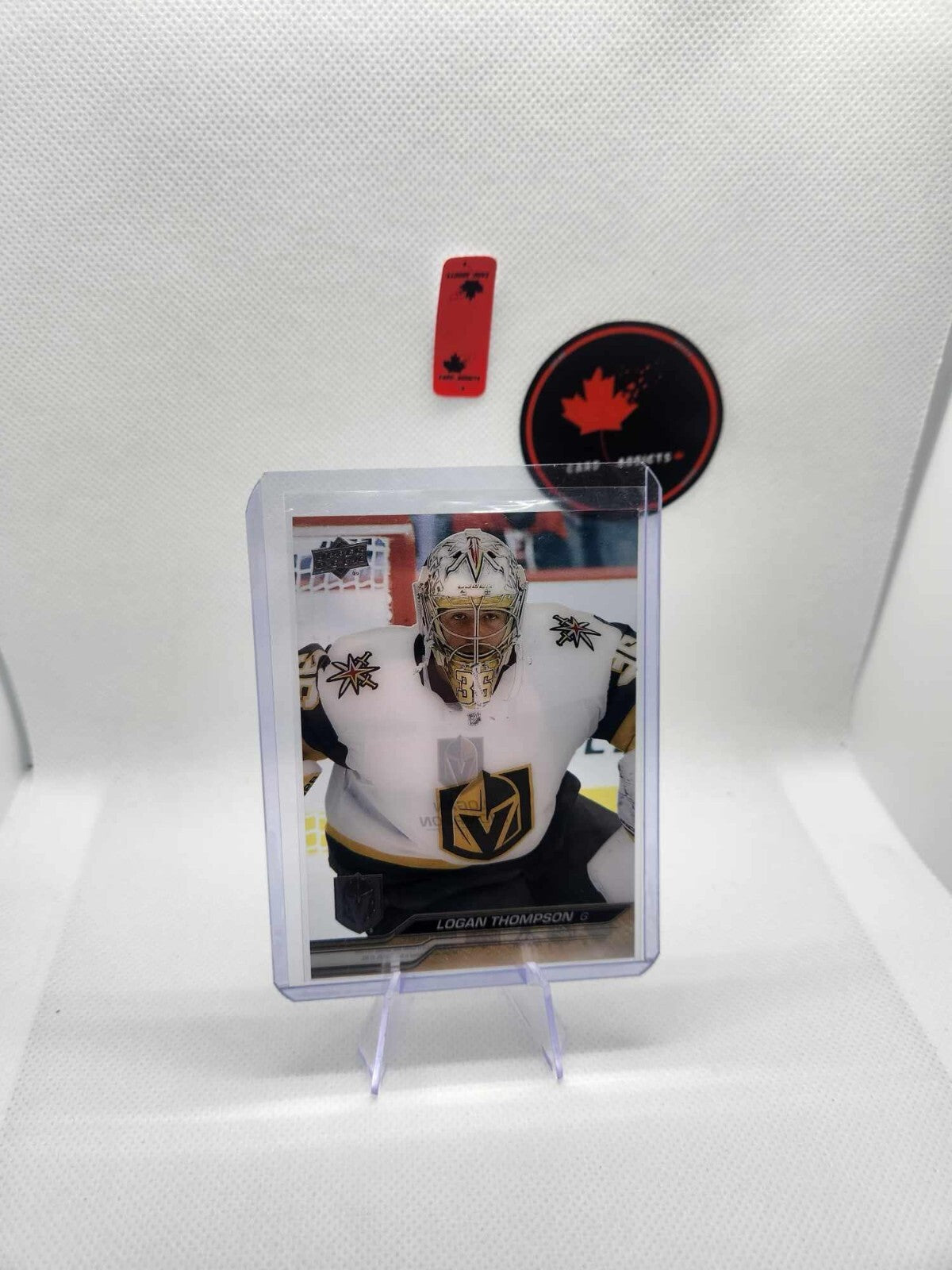 23/24 UD Series 1 Vegas Golden Knights Logan Thompson Clear Cut card #185