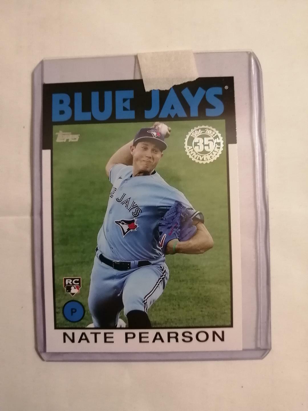 2021 Topps Series 1 Nate Pearson 1986 Insert #86B-69 Jays Mint
