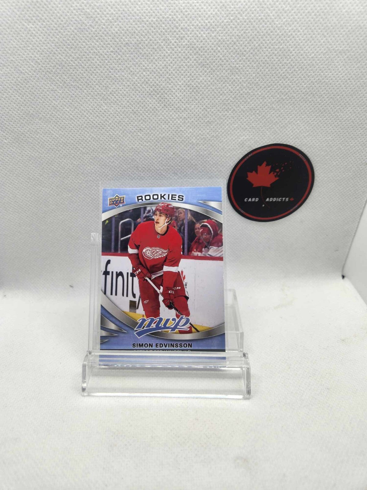 2023-24 Upper Deck MVP Simon Edvinsson #247 Rookie SP Detriot Red Wings
