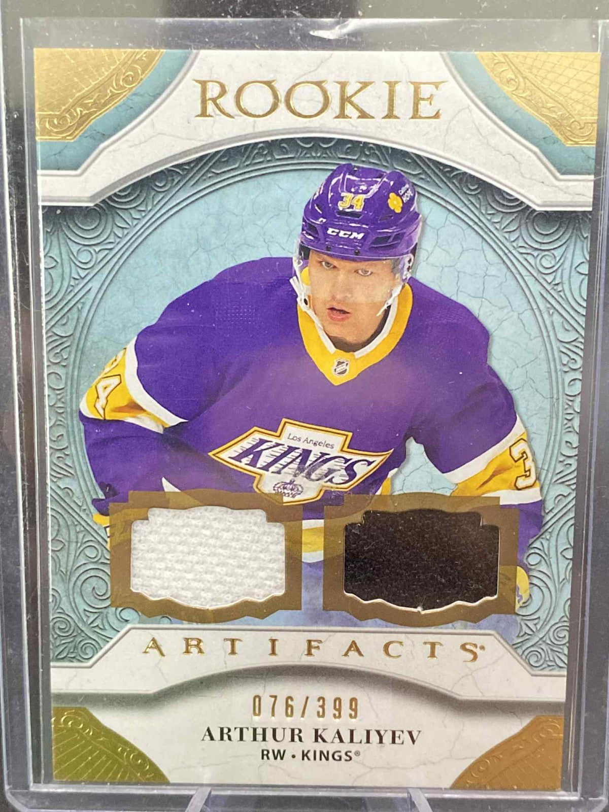 Arthur Kaliyev 20/21 U.D. Artifacts /399 2clr ROOKIE/JERSEY....Kings