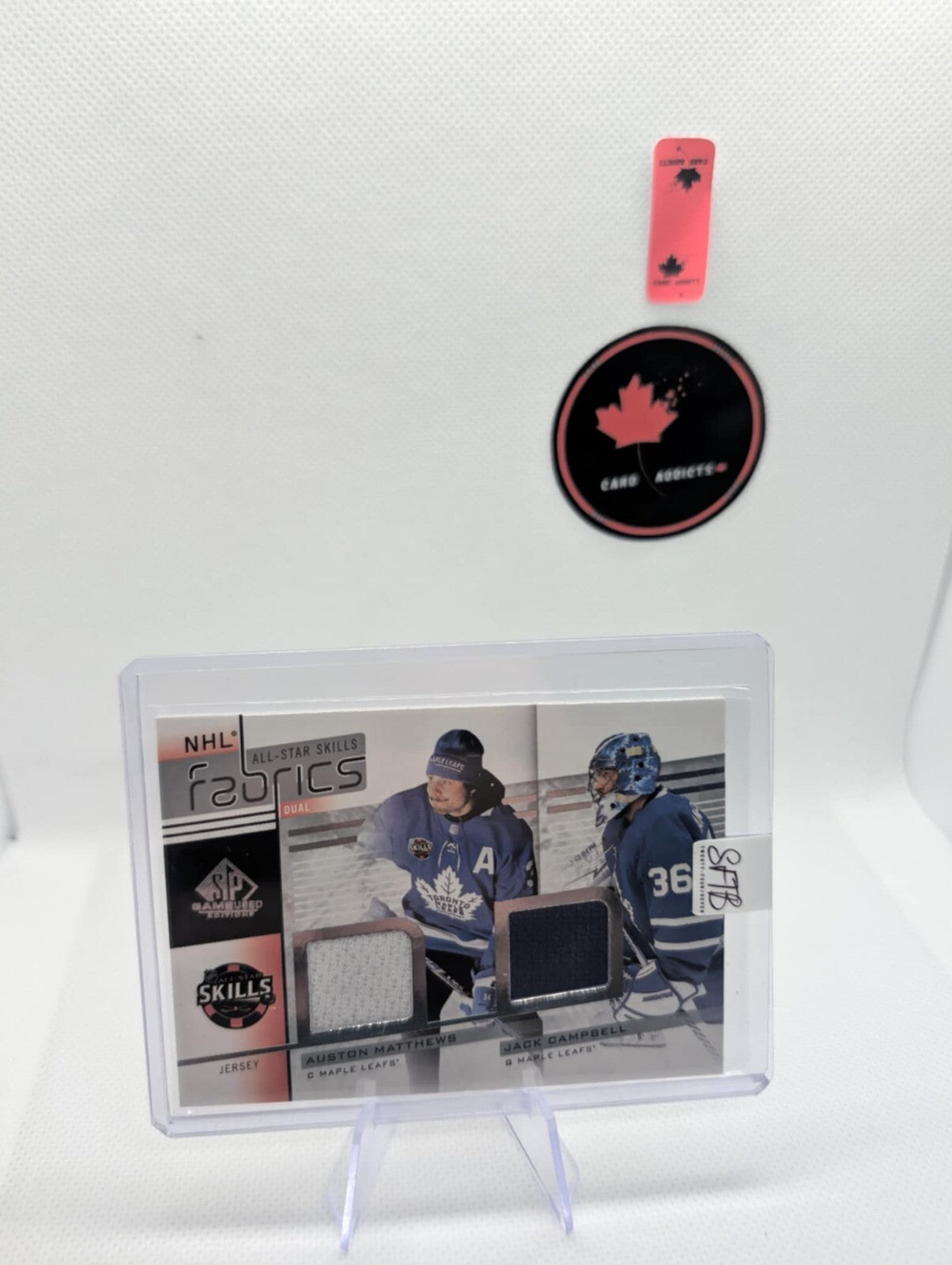 Auston Matthews and Jack Campbell NHL Fabrics Jersey SP Game Used