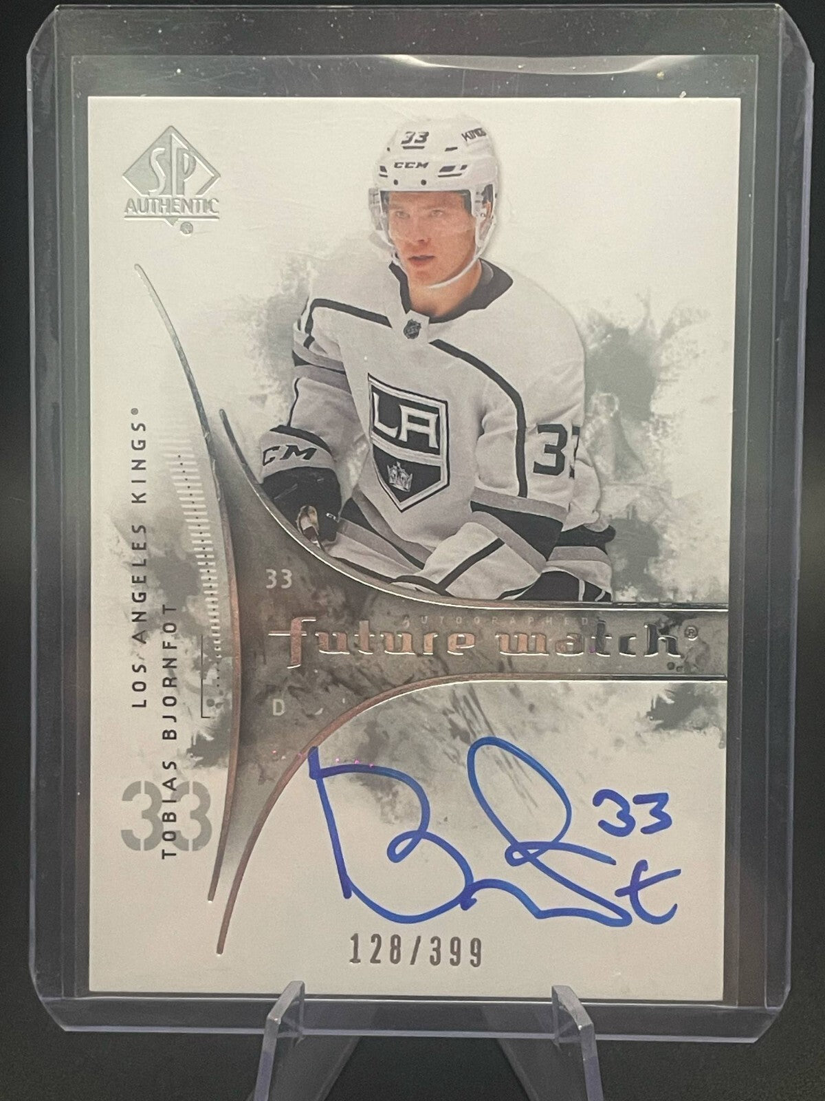 2019-20 SP AUTHENTIC TOBIAS BJORNFOT FUTURE WATCH AUTO RETRO ROOKIE RFWA-TB /399