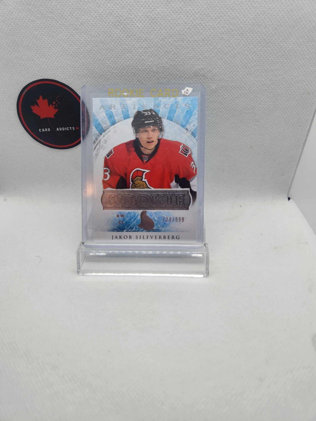 2012-13 Artifacts #187 Jakob Silfverberg TRUE RC Ottawa/Anaheim /999