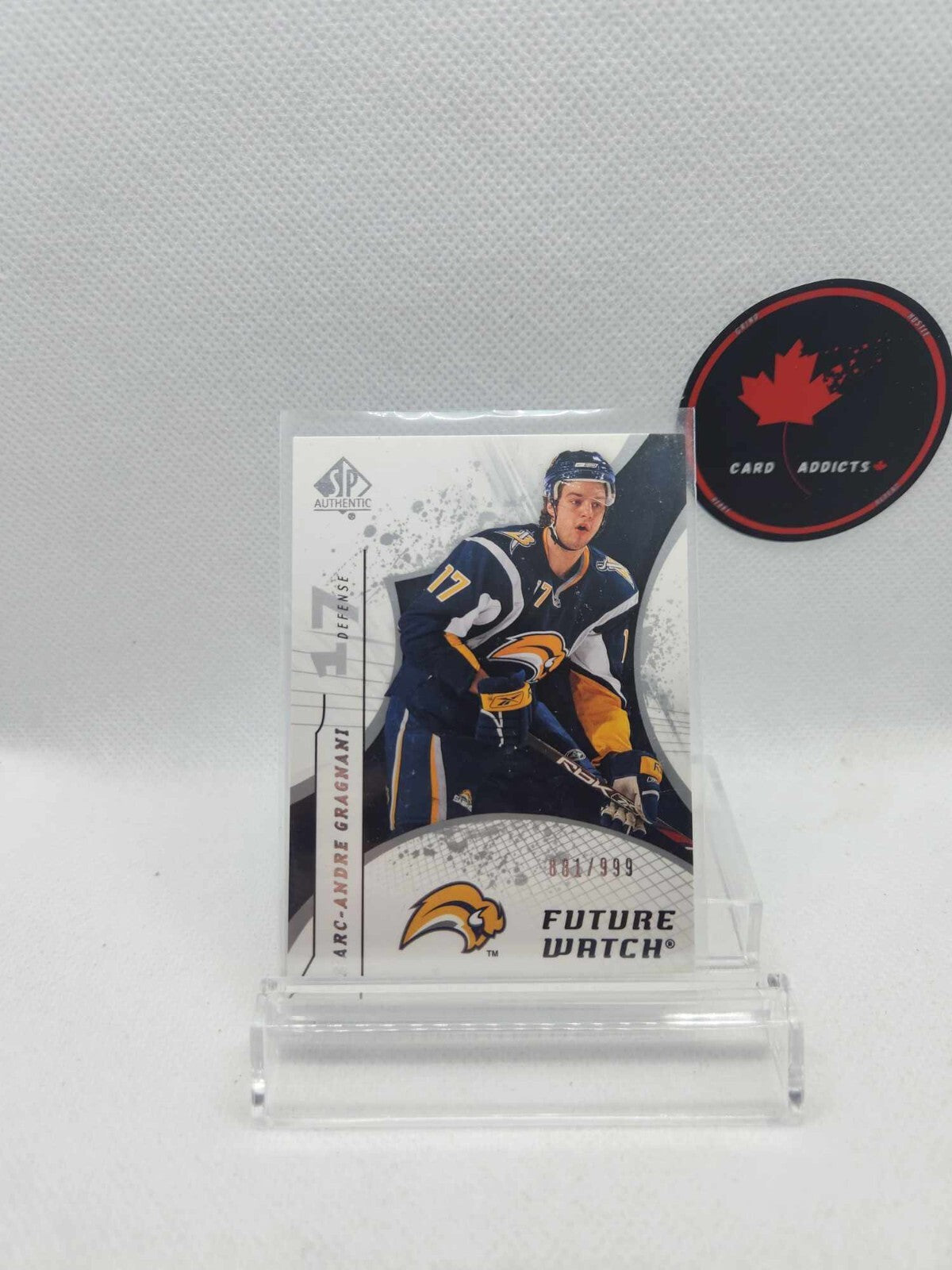 2008-09 UD SP Authentic Future Watch - MARC-ANDRE GRAGNANI #197 Rookie RC /999