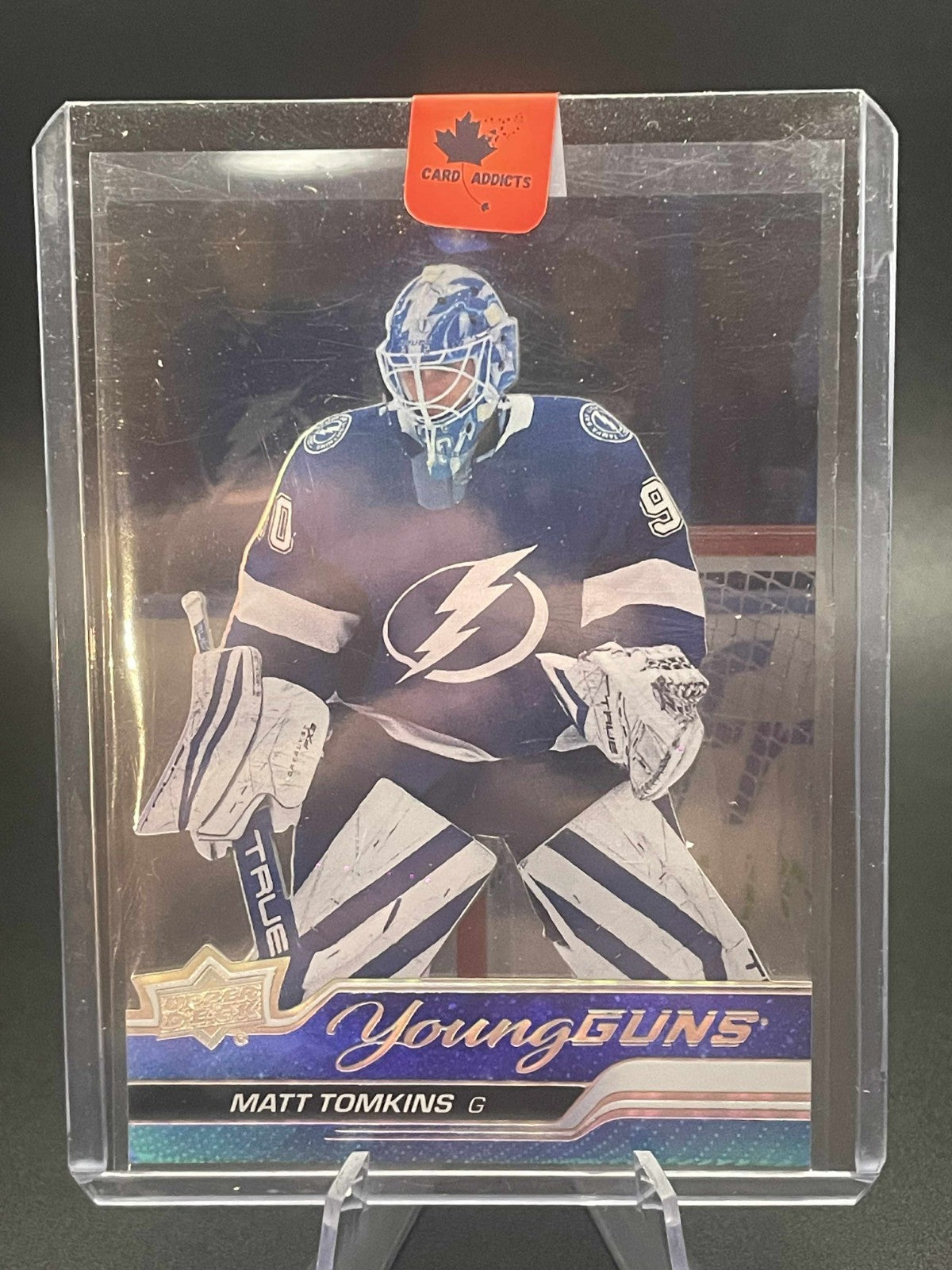 2023-24 UD Matt Tomkins Young Guns Acetate Tampa Bay Lightning Ultra Rare