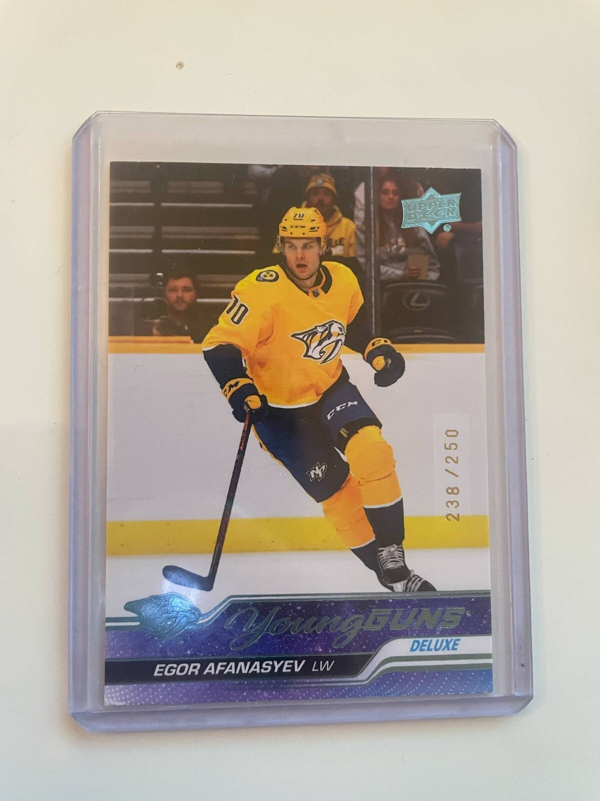Egor Afanasyev DELUXE /250 💎 2023-24 Upper Deck #226 Young Guns Rookie