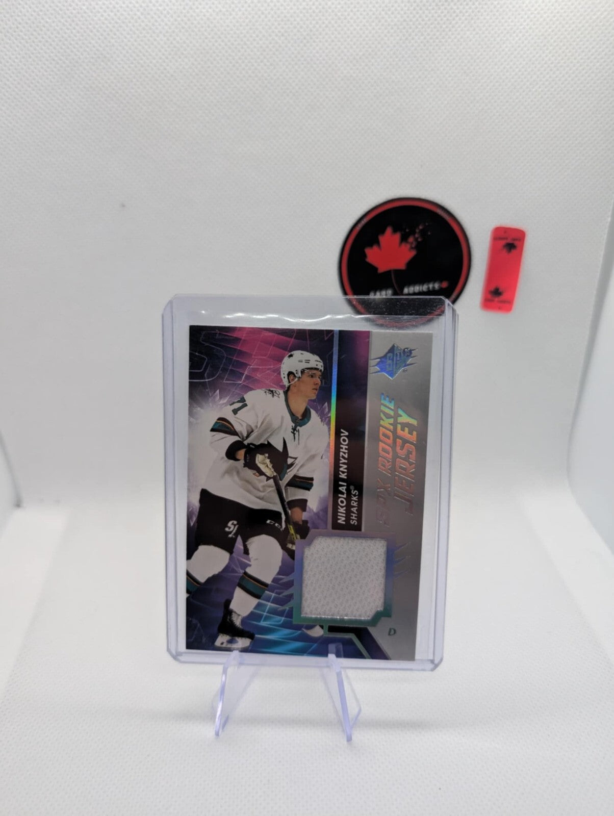 2020-21 SPX ROOKIE JERSEY NIKOLAI KNYZHOV JERSEY 1 COLOR SAN JOSE SHARKS #RJ-NK