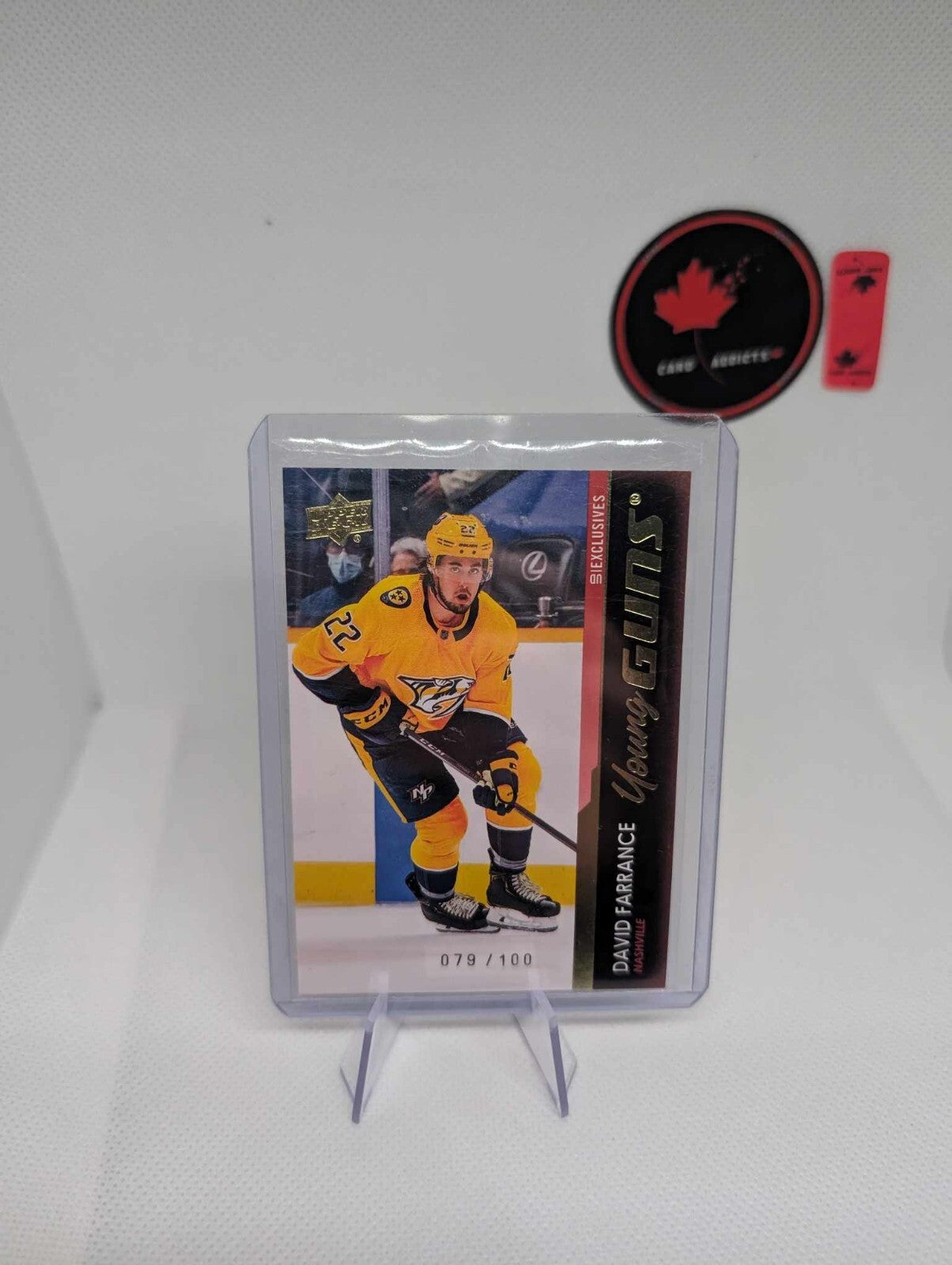 2021-22 Upper Deck Exclusives David Farrance Young Guns /100