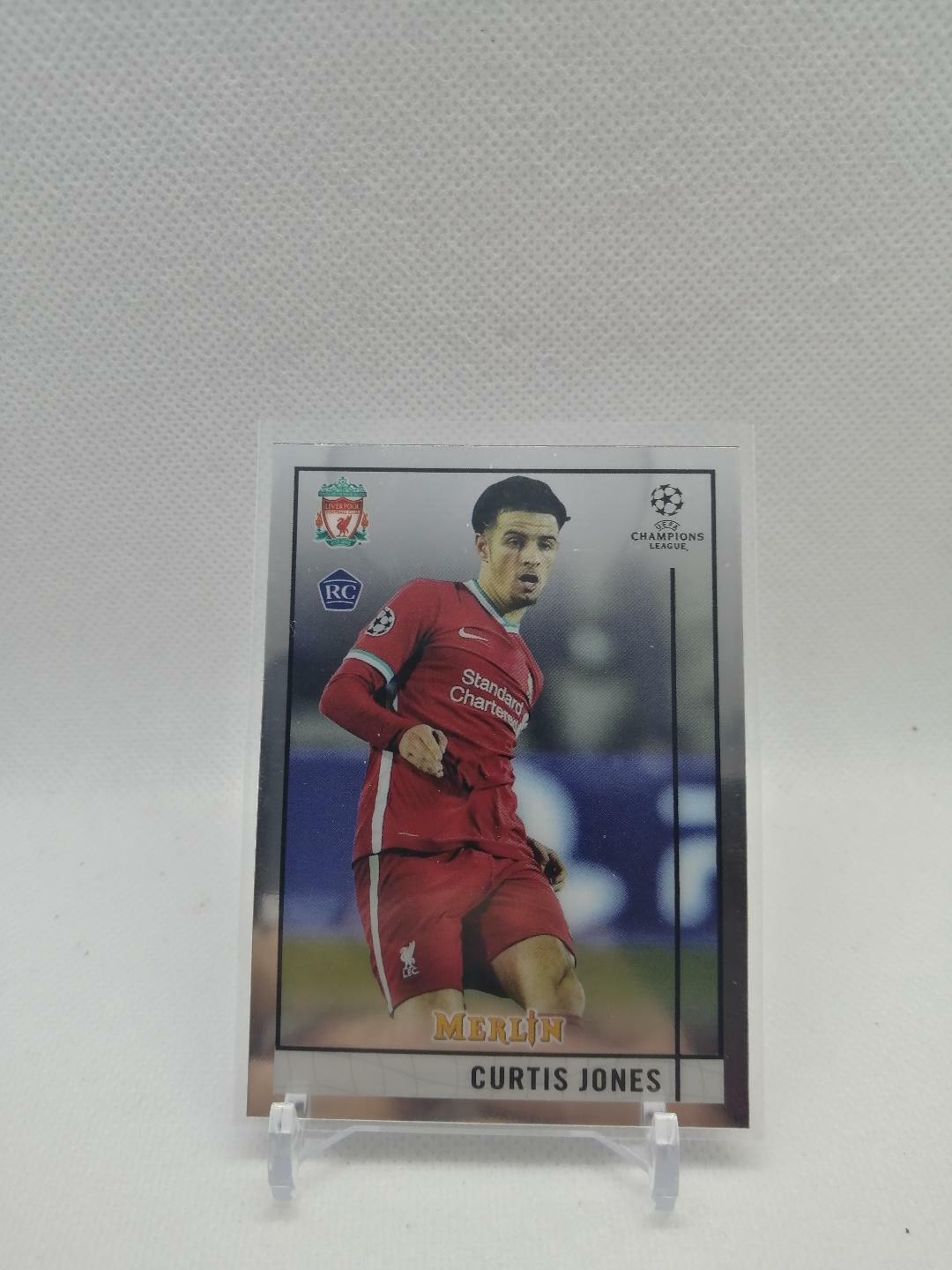 2020-21 Topps Chrome Merlin UEFA CURTIS JONES Rookie Base Card #41 CHAMPIONS RC
