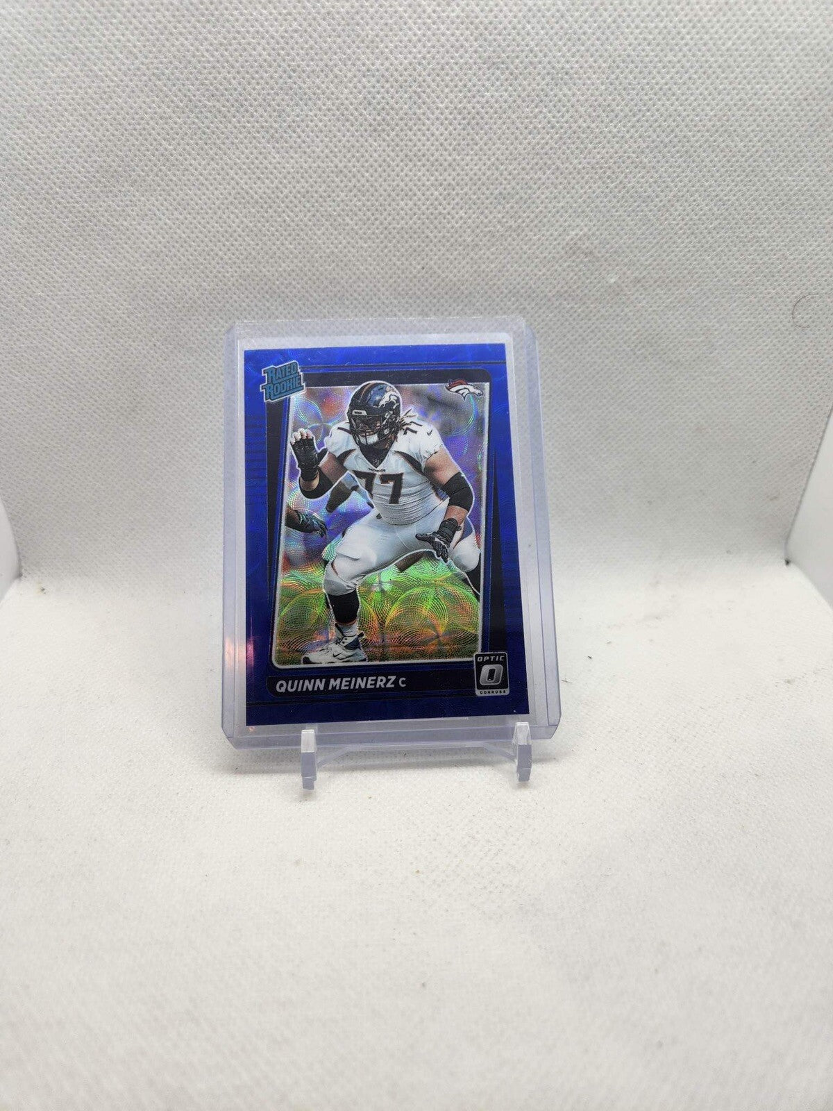 Quinn Meinerz🔥2021 Donruss Optic🔥Blue Scope Rated Rookie Prizm🔥Broncos