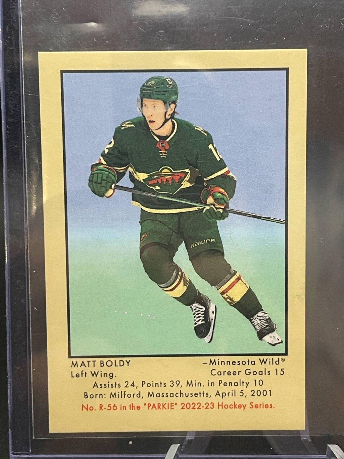 2022-23 Parkhurst Champions Matt Boldy Retro Mini Rookie #R-56 Minnesota Wild Rc