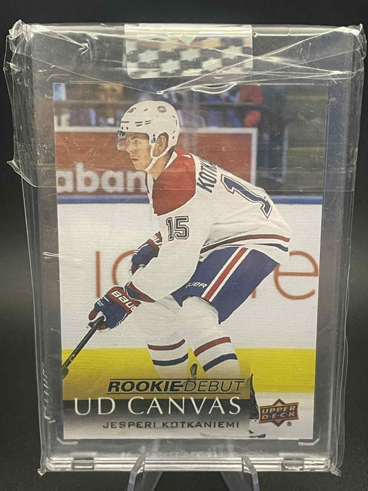 2018-19 UPPER DECK UD CANVAS ROOKIE DEBUT JESPERI KOTKANIEMI MONTREAL CANADIENS