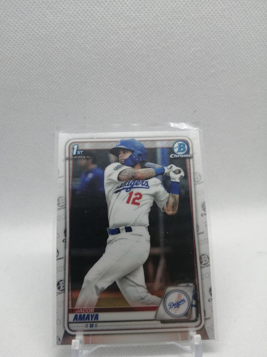 2020 Bowman Baseball Jacob Amaya 1st Bowman Chrome #BCP-3 LA Dodgers