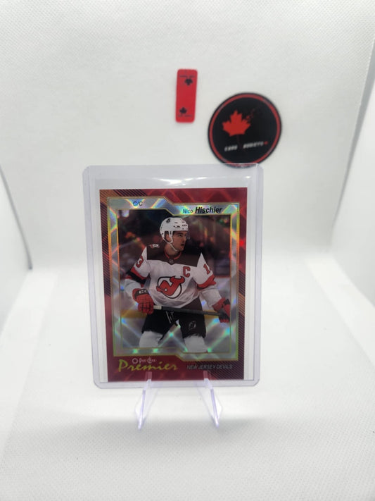 2023-24 O-PEE-CHEE Premier Pattern Foil /75 Nico Hischier Devils Devil 23-24
