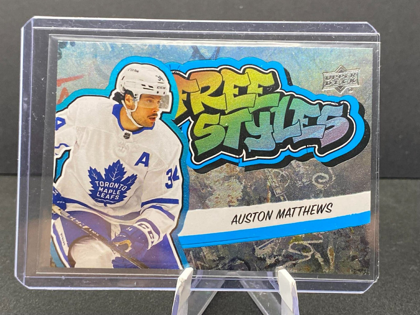 2022-23 UD Series 1 Auston Matthews Free Styles Card Toronto Maple Leafs FS-9