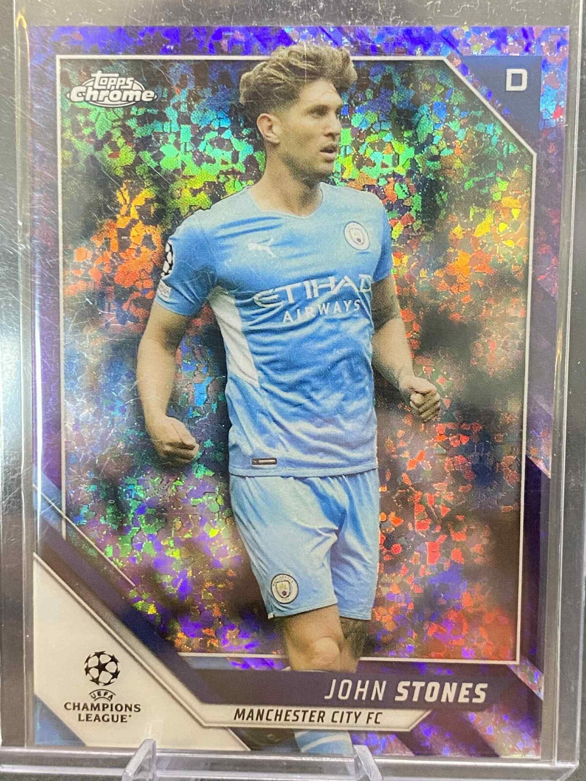 2021-22 Topps Chrome UCL Purple Refractor /250 John Stones #24