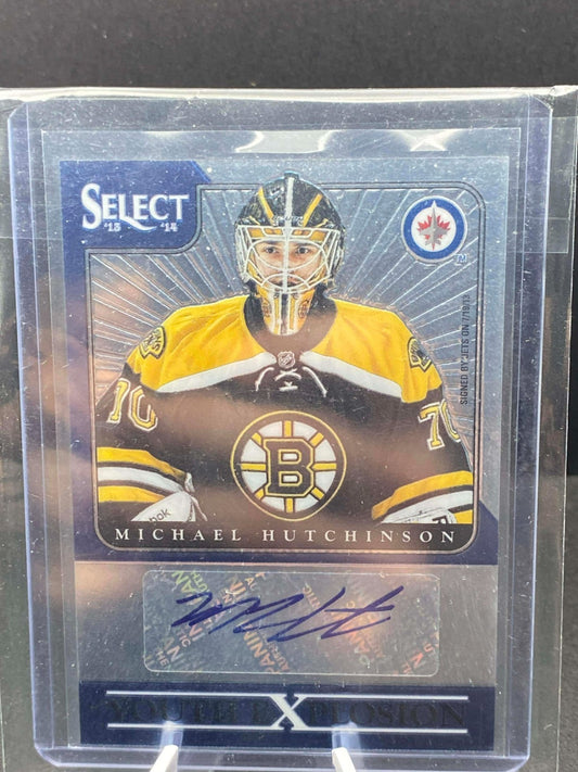 2012-13 Panini Select Michael Hutchinson Rookie Auto #YE-HT Boston Bruins