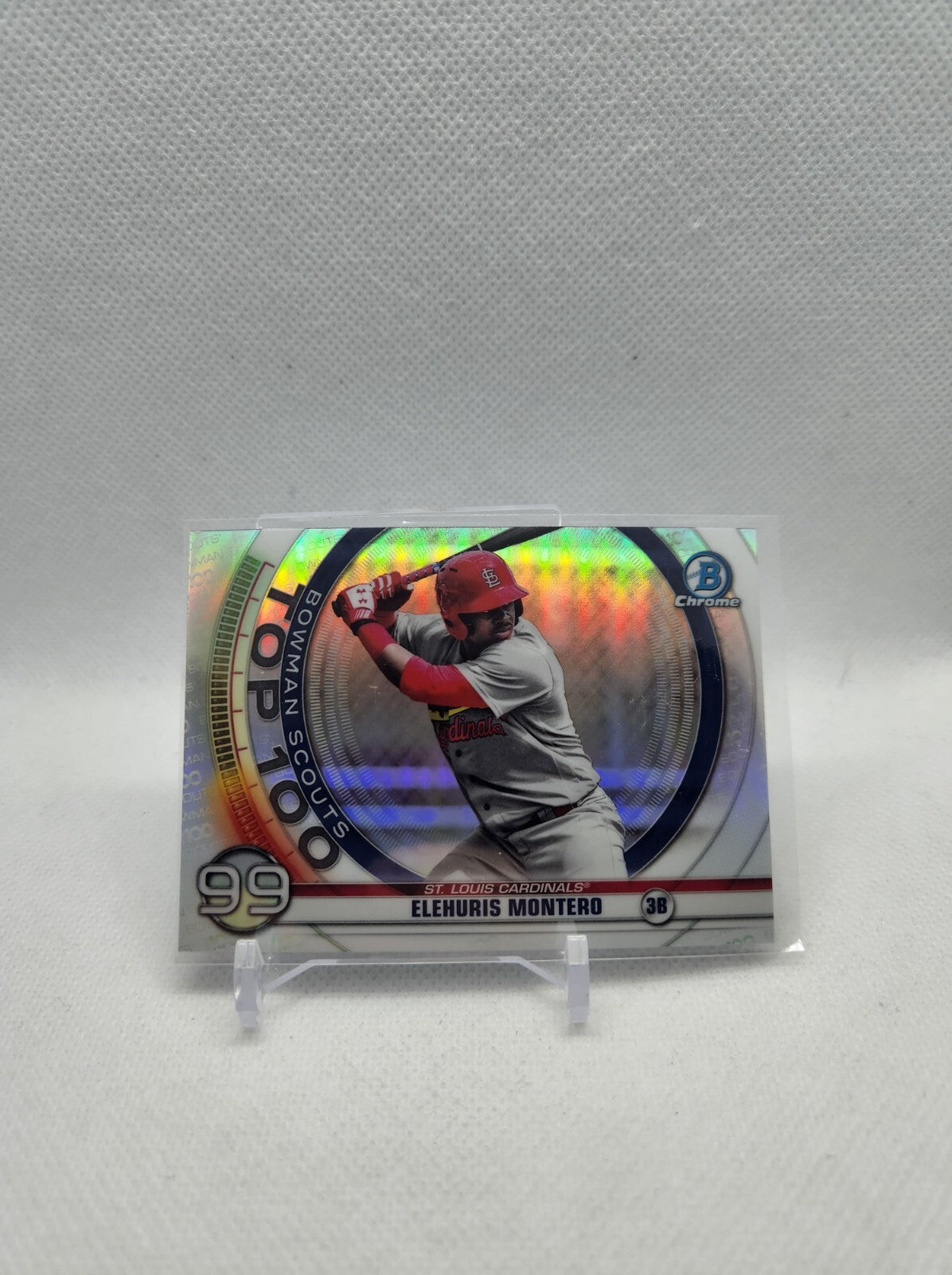 2020 Bowman Chrome Elehuris Montero Bowman Scouts' Top 100 Card #BTP-99