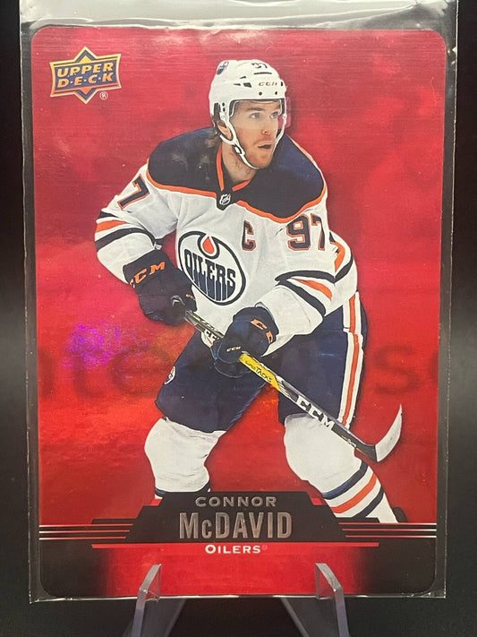 Connor Mcdavid Red Die Cut UD 20-21 Tim Horton's Collector Series #DC-44