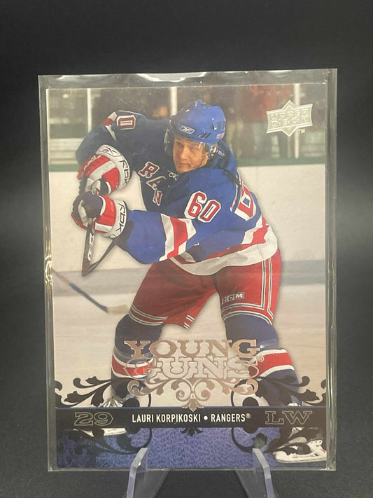2008-09 UPPER DECK YOUNG GUNS Lauri Korpikoski Rookie New York Rangers #230