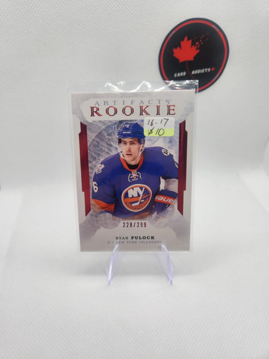 2016-17 Upper Deck Artifacts RUBY Ryan Pulock Rookie /299 New York Islanders