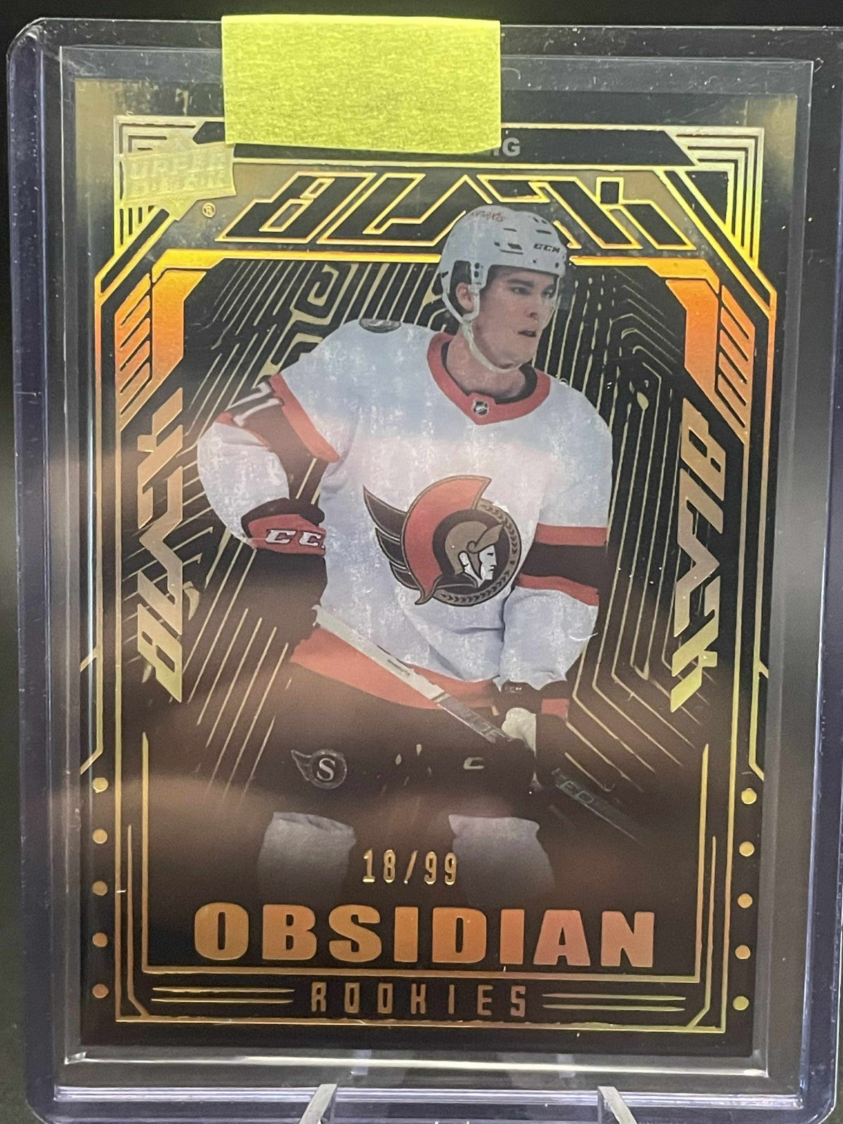 2023-24 SPx UD Black Obsidian Rookies Gold /99 Ridly Greig #OR-17 RC
