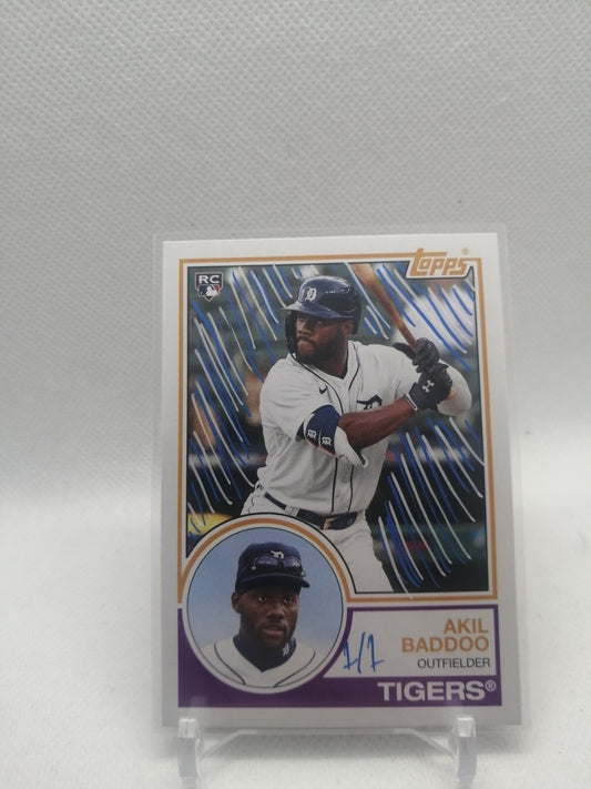 2021 Topps Archives Akil Baddoo RC Detroit Tigers Art Attack Custom 1/1