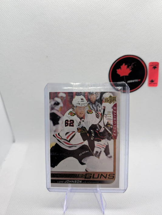 2018-19 Upper Deck Young Guns UD Exclusives /100 Luke Johnson #245 Rookie RC